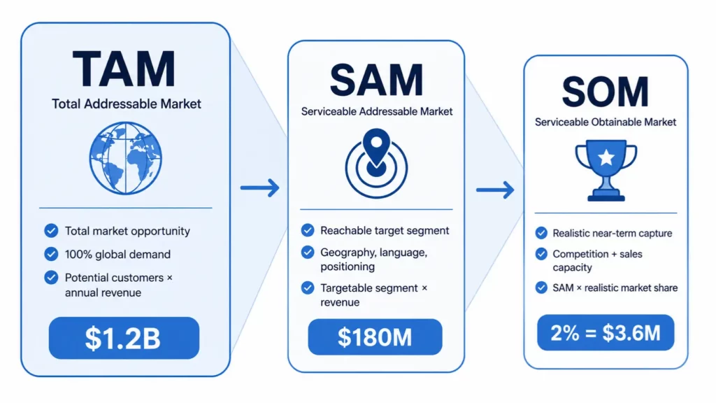 The TAM, SAM, and SOM Framework Explained